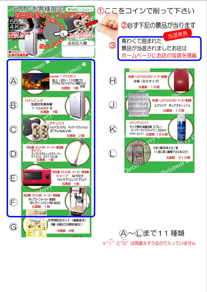 景品説明（お客様・スタッフ用）